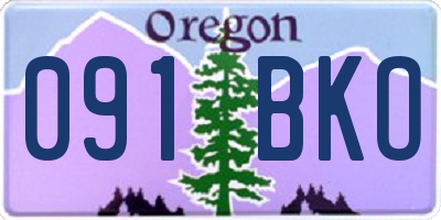 OR license plate 091BKO