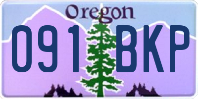 OR license plate 091BKP
