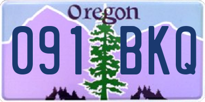 OR license plate 091BKQ