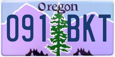 OR license plate 091BKT