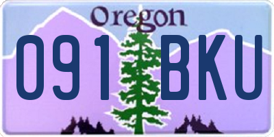 OR license plate 091BKU