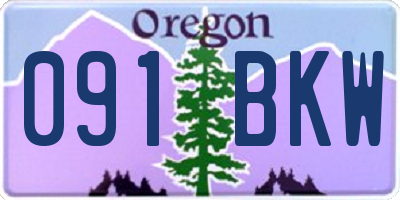 OR license plate 091BKW