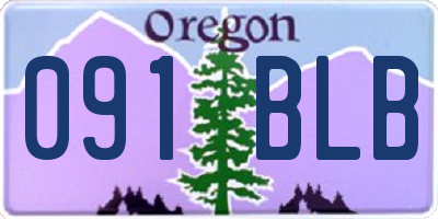 OR license plate 091BLB
