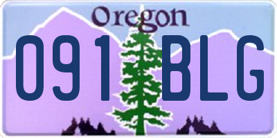 OR license plate 091BLG
