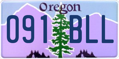 OR license plate 091BLL