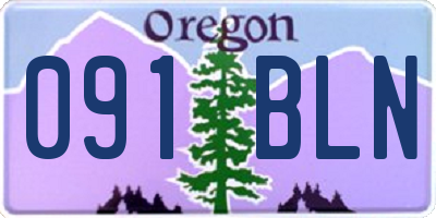 OR license plate 091BLN