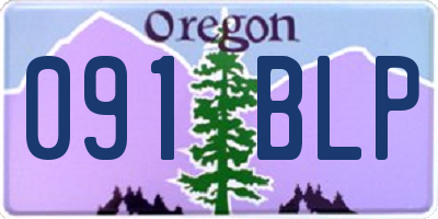 OR license plate 091BLP