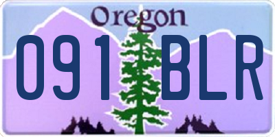 OR license plate 091BLR