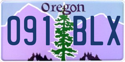 OR license plate 091BLX