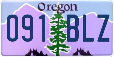 OR license plate 091BLZ