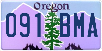 OR license plate 091BMA