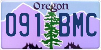 OR license plate 091BMC
