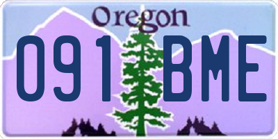 OR license plate 091BME