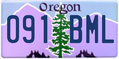 OR license plate 091BML