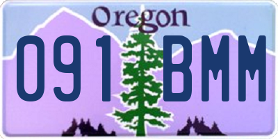 OR license plate 091BMM