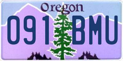 OR license plate 091BMU