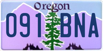 OR license plate 091BNA