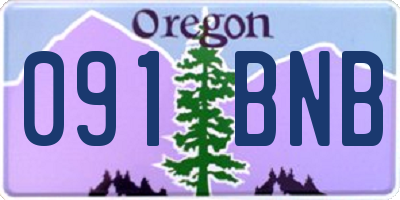 OR license plate 091BNB