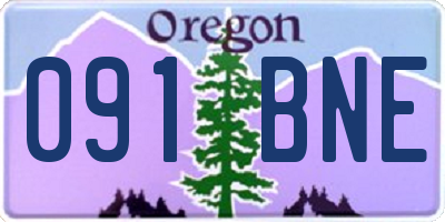 OR license plate 091BNE