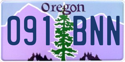 OR license plate 091BNN