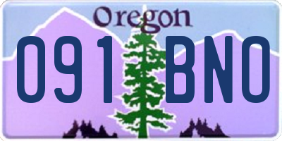 OR license plate 091BNO