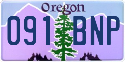 OR license plate 091BNP