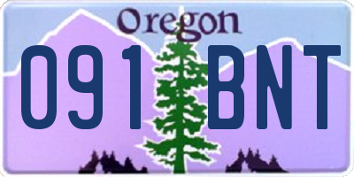 OR license plate 091BNT