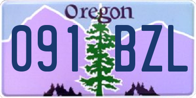 OR license plate 091BZL