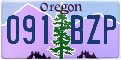 OR license plate 091BZP
