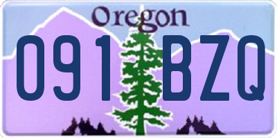 OR license plate 091BZQ