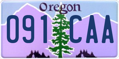 OR license plate 091CAA