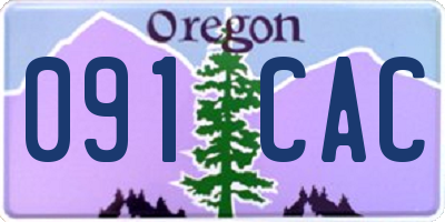 OR license plate 091CAC