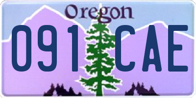 OR license plate 091CAE