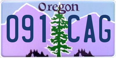 OR license plate 091CAG