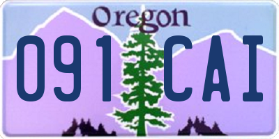 OR license plate 091CAI