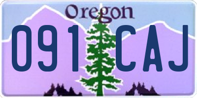 OR license plate 091CAJ