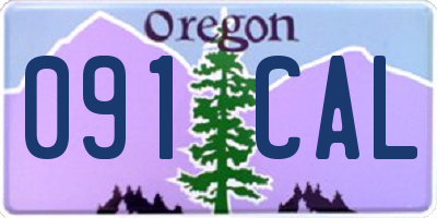 OR license plate 091CAL