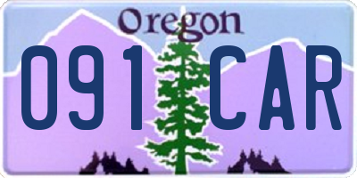 OR license plate 091CAR