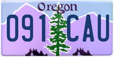 OR license plate 091CAU