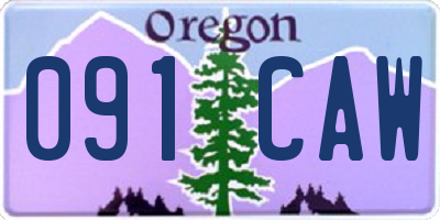 OR license plate 091CAW