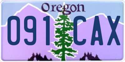OR license plate 091CAX