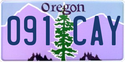OR license plate 091CAY