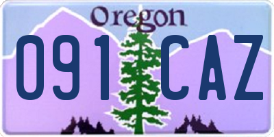 OR license plate 091CAZ