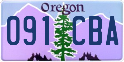 OR license plate 091CBA