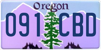 OR license plate 091CBD