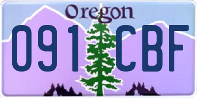 OR license plate 091CBF