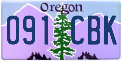 OR license plate 091CBK