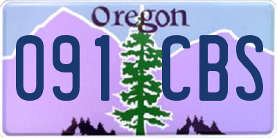 OR license plate 091CBS