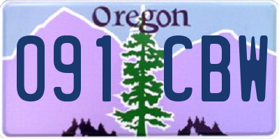 OR license plate 091CBW