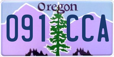 OR license plate 091CCA